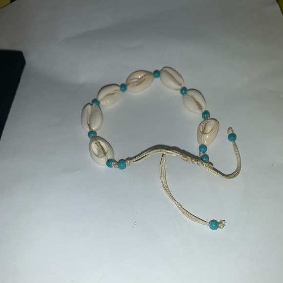 beach shell Woven Beaded Anklet - Picture 3 of 6